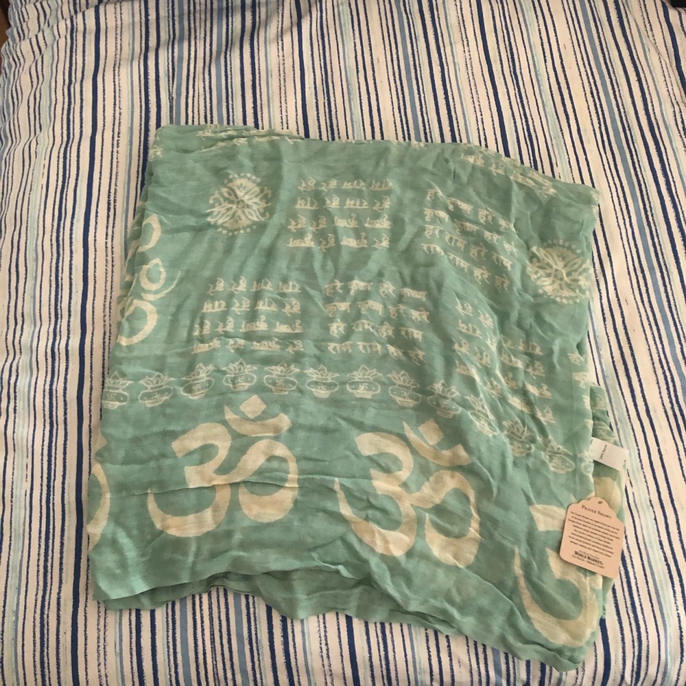 A mint colored prayer scarf